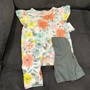 Toddlers girls 4T top and bottom set new with tags